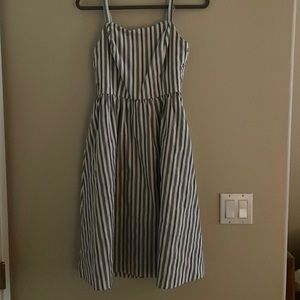 Darling striped fit and flare dress- with pockets!
